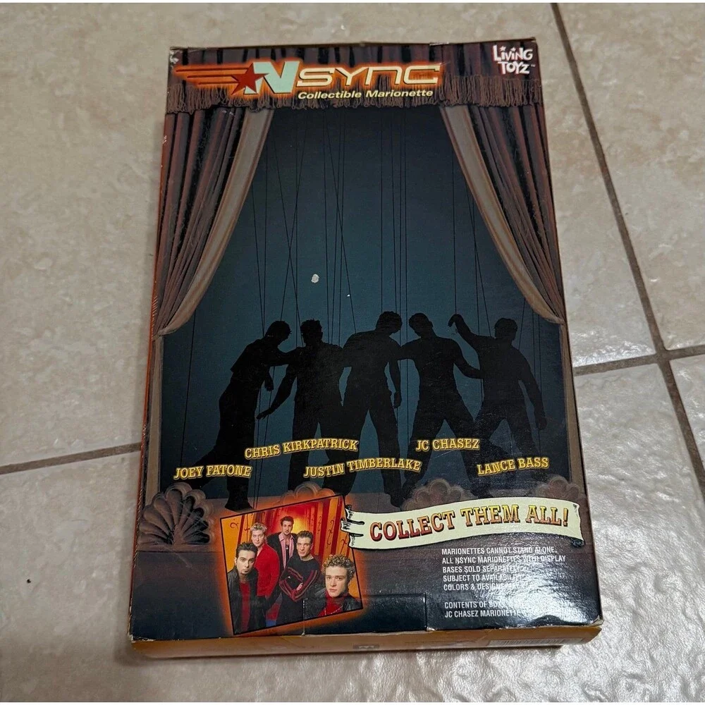 NSYNC collectible marionette set of 6 complete 2000 Living Toyz New In Box